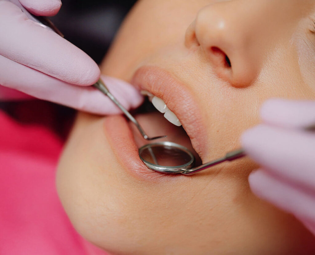 child getting their teeth clean